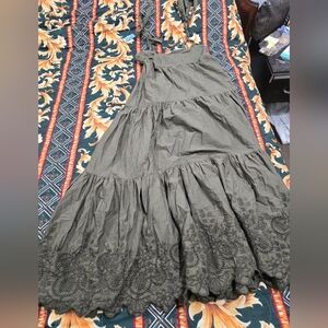 Jason Wu Green Embroidered Maxi Dress